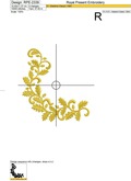 Oak Wreath Corner Machine Embroidery Design - 6 sizes