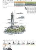 Old Lighthouse Light stitching - 6 sizes