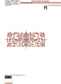 Old-style border with flowers machine embroidery design - 4 sizes