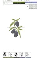 Olives Machine Embroidery Design - 3 sizes