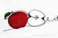 Organic Apple Machine Embroidery Design - 4 sizes