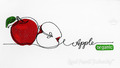 Organic Apple Machine Embroidery Design - 4 sizes