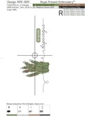 Organic Asparagus Machine Embroidery Design - 4 sizes