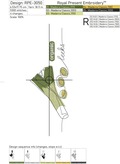 Organic Leek Machine Embroidery Design - 4 sizes