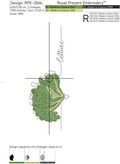 Organic lettuce Machine embroidery design - 4 sizes