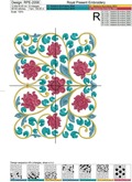 Oriental Floral Border Digital Machine Embroidery Design - 3 sizes