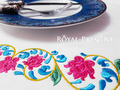Oriental Flower Border Machine Embroidery Pattern - 3 sizes