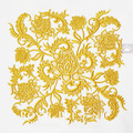 Oriental square ornament with flowers - 5 sizes