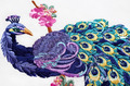 Oriental Peacock on a Blooming Branch - 3 sizes