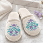 Oriental Floral Pattern Machine Embroidery Design – 3 Sizes
