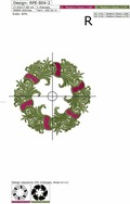 Ornamental Christmas Wreath - 3 sizes