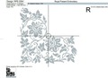Ornamental Corner French cross Machine Embroidery Design