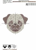 Ornamental Pug dog - 6 sizes