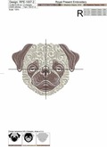 Ornamental Pug dog - 6 sizes