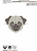 Ornamental Pug dog - 6 sizes