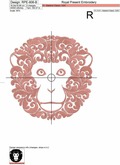 Ornamental Machine Embroidery Designs Monkey