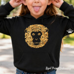 Ornamental Monkey Face Machine Embroidery Design - 5 Sizes