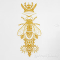 Ornamental Queen Bee Embroidery Design - 5 sizes | Royal Present Embroidery