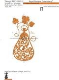 Ornate Autumn Pumpkin Machine Embroidery Design - 5 sizes