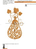 Ornate Autumn Pumpkin Machine Embroidery Design - 5 sizes
