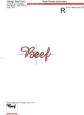 Ornate Beef Meat Machine Embroidery Design - 3 sizes