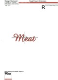 Ornate Beef Meat Machine Embroidery Design - 3 sizes