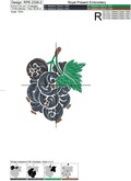 Ornate Black Currant Machine Embroidery Design - 3 sizes
