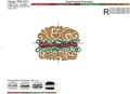 Ornate Burger Machine Embroidery Design - 3 sizes