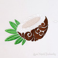 Ornate Coconut Machine Embroidery Design - 3 sizes