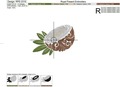 Ornate Coconut Machine Embroidery Design - 3 sizes