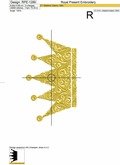 Ornate Crown Machine Embroidery Design - 4 sizes