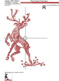 Ornate Deer Machine Embroidery Design - 3 sizes
