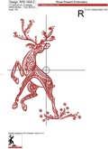 Ornate Deer Machine Embroidery Design - 3 sizes