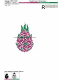 Ornate Dragon Fruit machine embroidery design