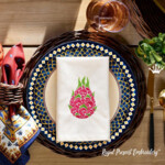 Ornate Dragon Fruit Machine Embroidery Design