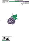 Ornate Fig Machine Embroidery Design - 4 sizes