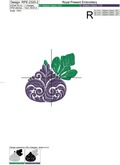Ornate Fig Machine Embroidery Design - 4 sizes