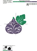 Ornate Fig Machine Embroidery Design - 4 sizes