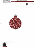 Ornate Garnet machine embroidery design