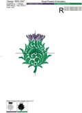 Ornate Milk Thistle Machine Embroidery Design - 3 sizes