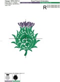 Ornate Milk Thistle Machine Embroidery Design - 3 sizes