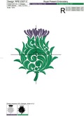 Ornate Milk Thistle Machine Embroidery Design - 3 sizes
