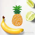 Ornate Pineapple Machine Embroidery Design - 2 sizes