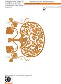 Ornate Pumpkin Machine Embroidery Design - 5 sizes
