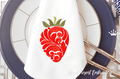 Ornate Strawberry machine embroidery design - 2 sizes