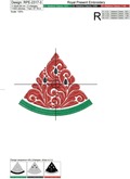 Ornate Watermelon Machine Embroidery Design - 4 sizes