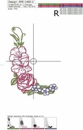 Outline Flowers Free Machine Embroidery Design - 2 sizes