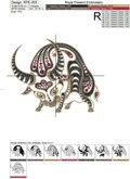 Ox Machine Embroidery Design - 2 sizes