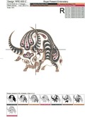 Ox Machine Embroidery Design - 2 sizes