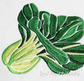 Pak choi machine embroidery design - 3 sizes